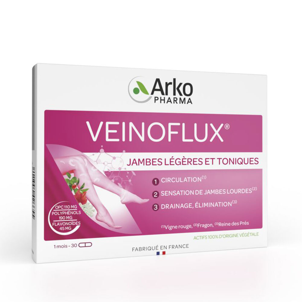 Arkopharma Veinoflux Jambes Légères & toniques 30 gélules