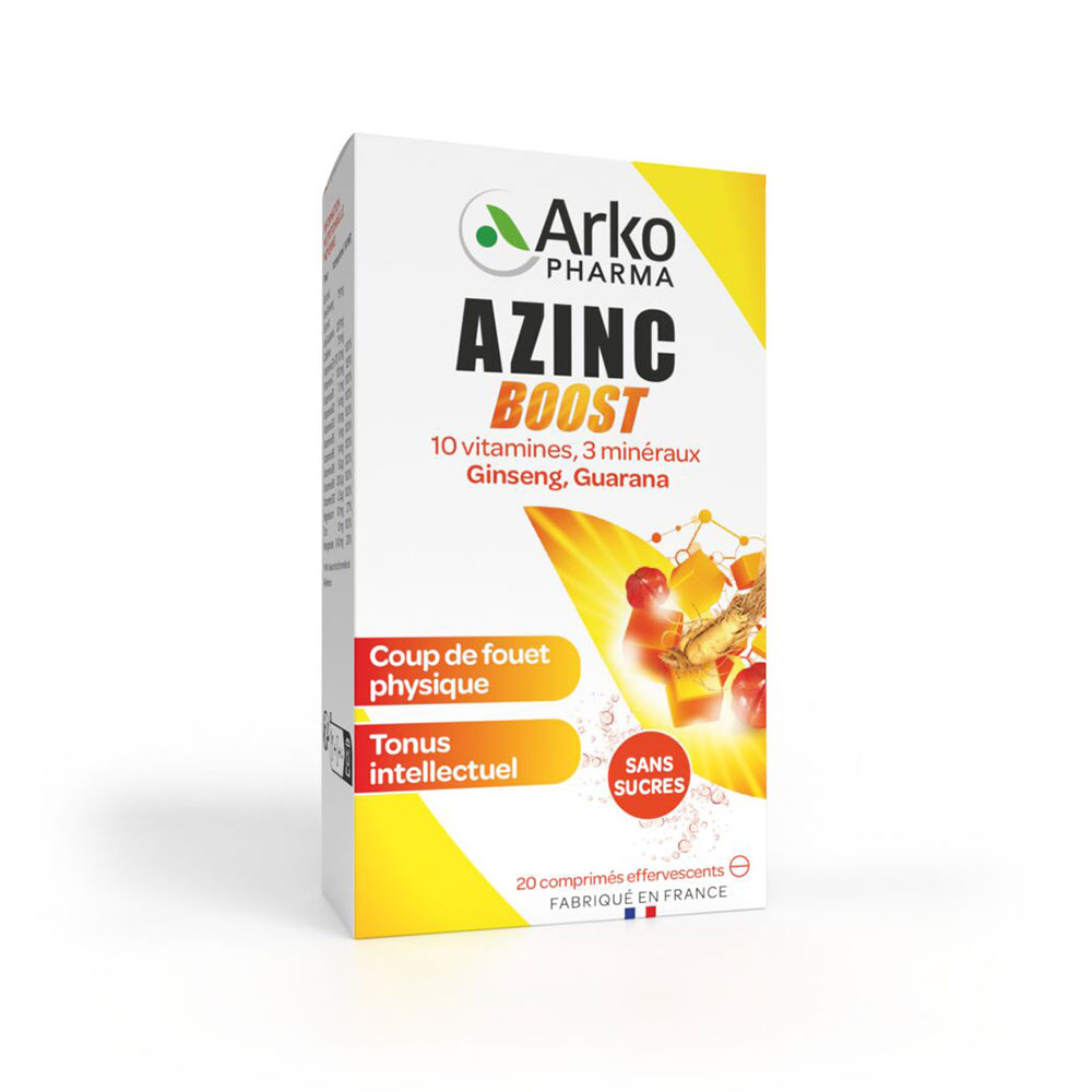 Arkopharma Azinc Energie Booster Effervescent 20 Comprimes
