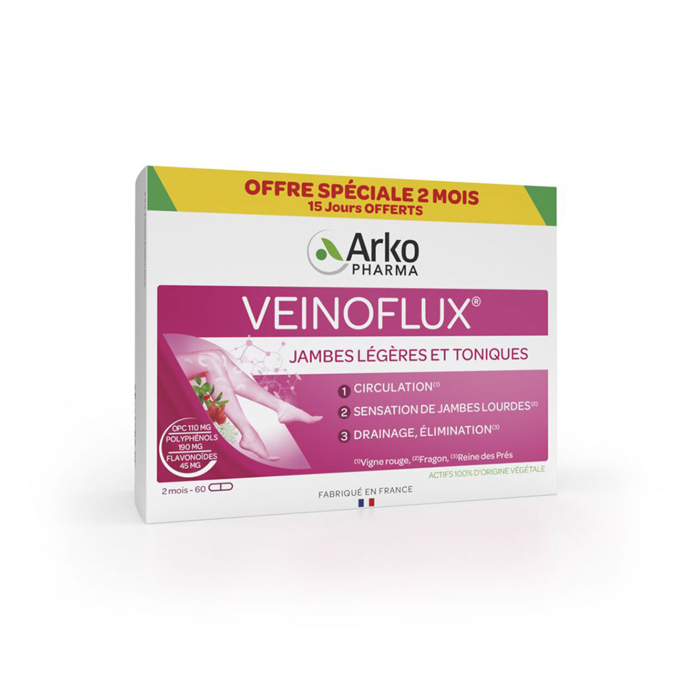 Arkopharma Veinoflux Jambes Légères Et Toniques 60 Gélules