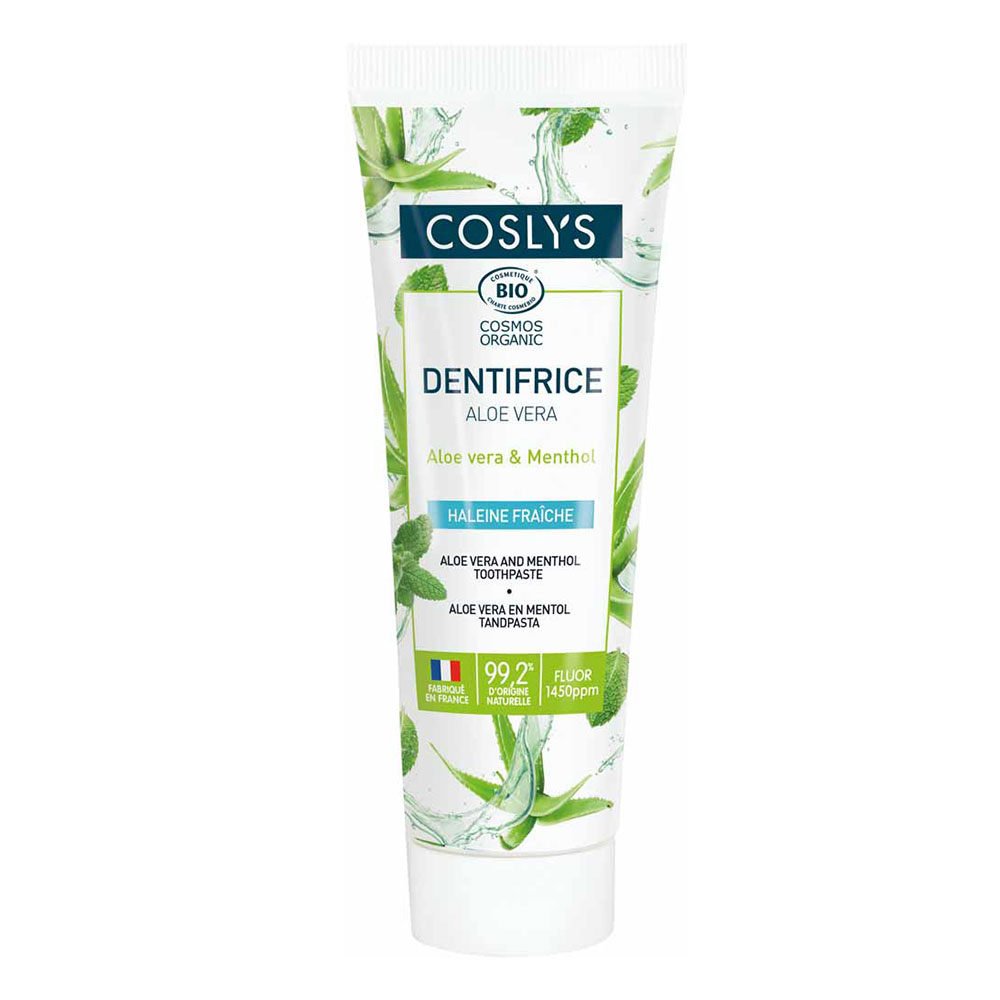 Coslys Hygiene Bucco-Dentaire Dentifrice Aloe Vera Fluor Bio Haleine Fraîche 100g