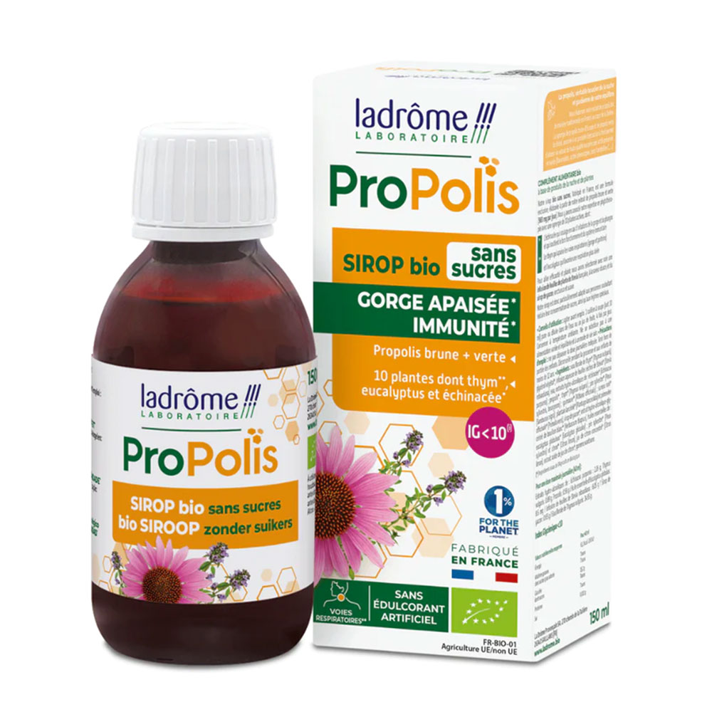 Ladrôme Propolis Sirop Propolis Sans Sucres 150ml