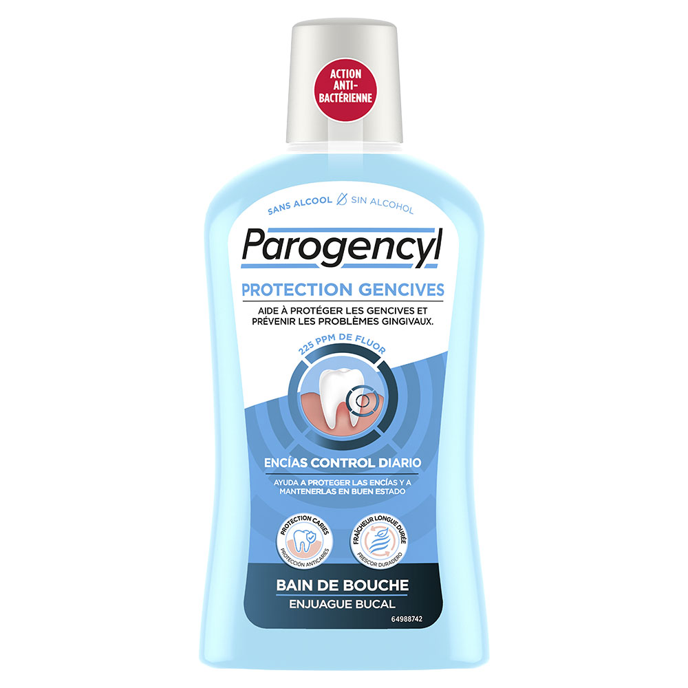 Parogencyl Bain de bouche Gencives Action Anti-Bactérienne 500ml