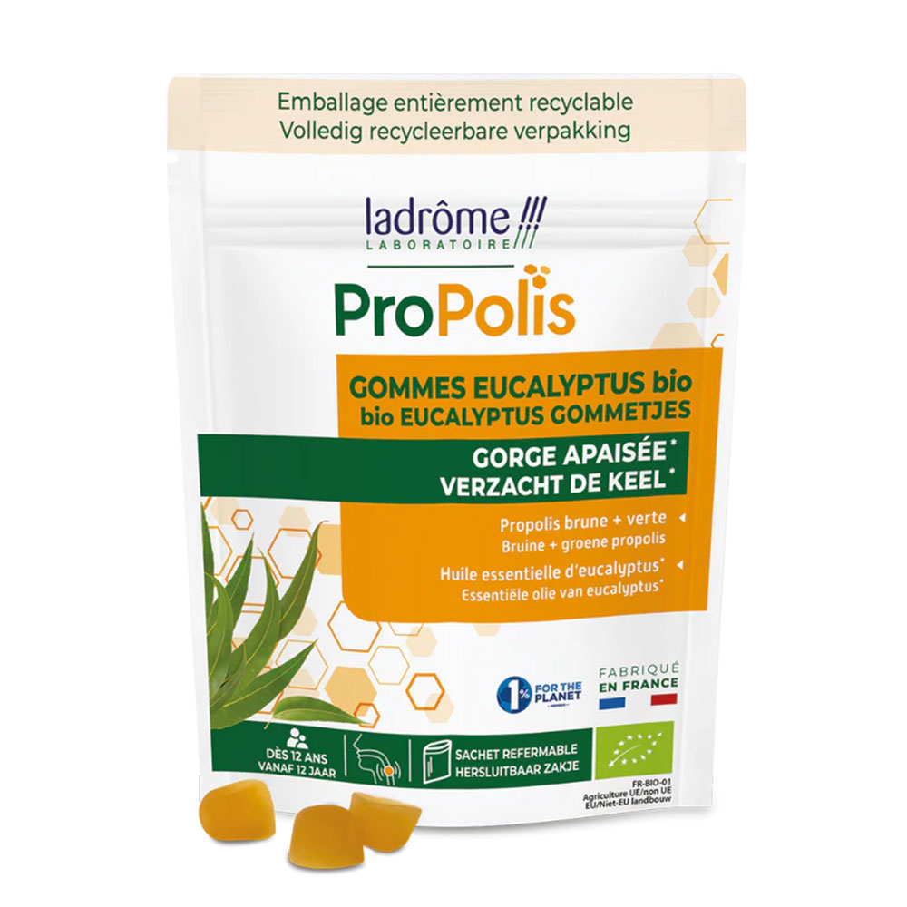 Ladrôme Propolis Gommes Eucalyptus Bio 45g