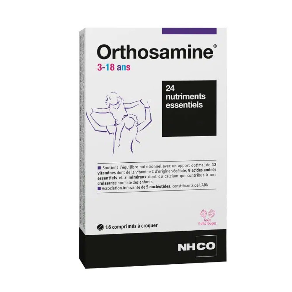 Nhco Nutrition Orthosamine 3-18 ans 16 comprimés