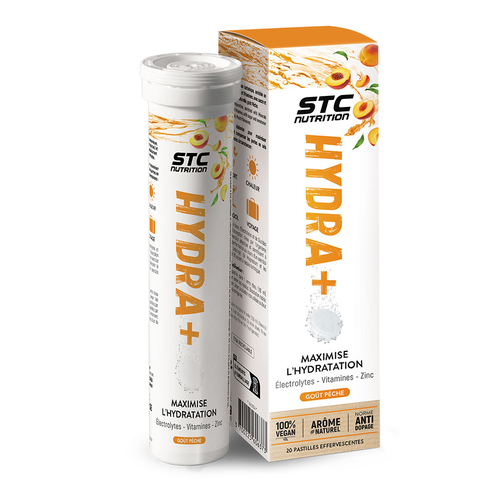 Stc Nutrition Hydra+ Goût Pêche 20 pastilles effervescentes