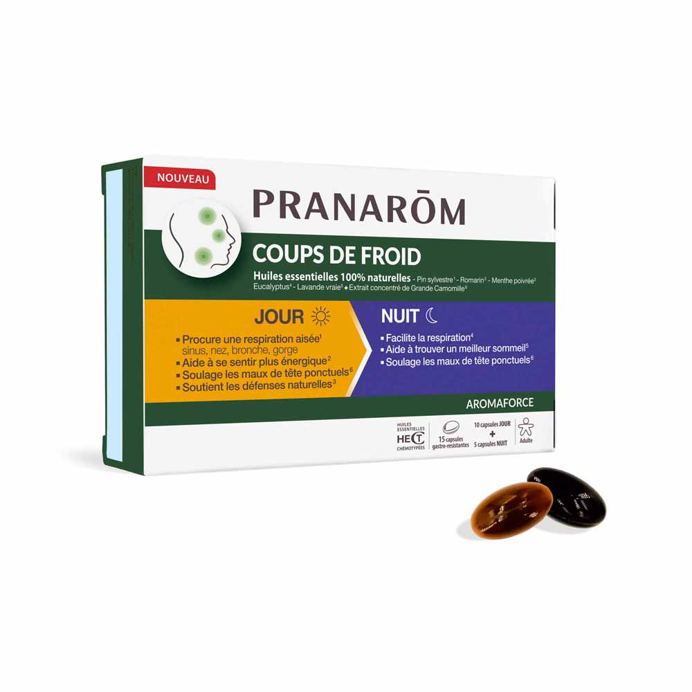 Pranarôm Aromaforce Coups de froid Jour/Nuit 15 capsules