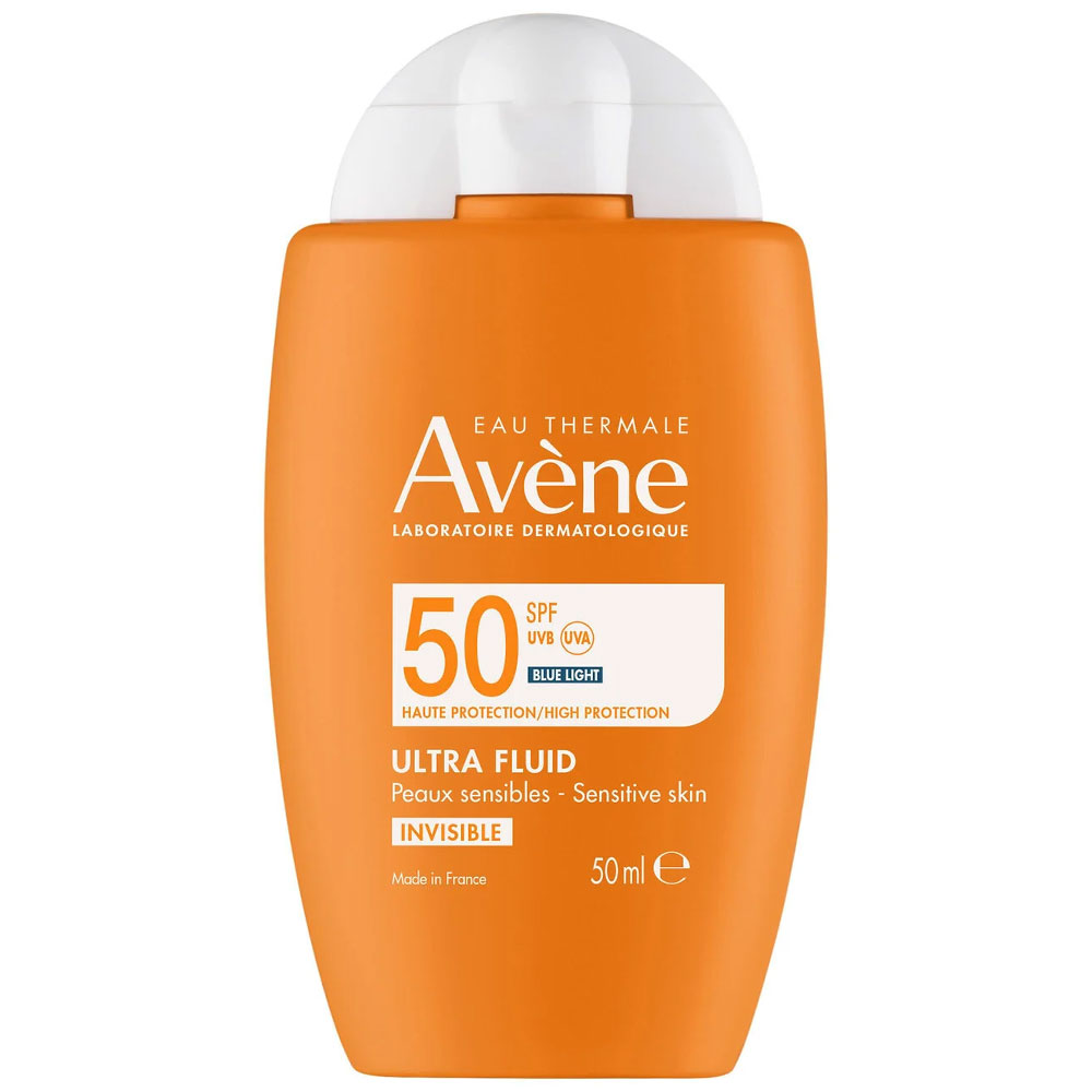 Avène Solaire Ultra Fluid SPF50 UVB UVA Lumière Bleue 50ml