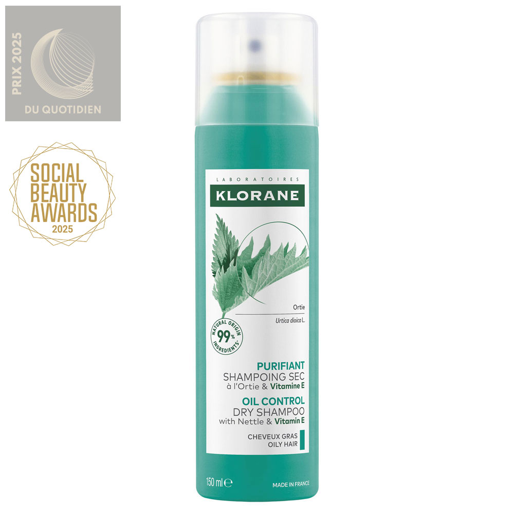 Klorane Ortie Shampooing Sec Purifiant Cheveux Gras 150ml