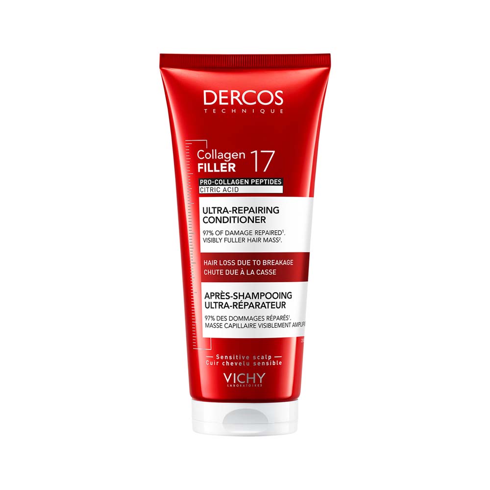Vichy Dercos Collagen Filler 17 Après-Shampoing Fortifiant Réparateur Intense 200ml