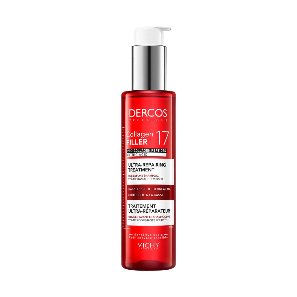 Vichy Dercos Collagen Filler 17 Pré-Shampoing Fortifiant Réparateur Intense 150ml