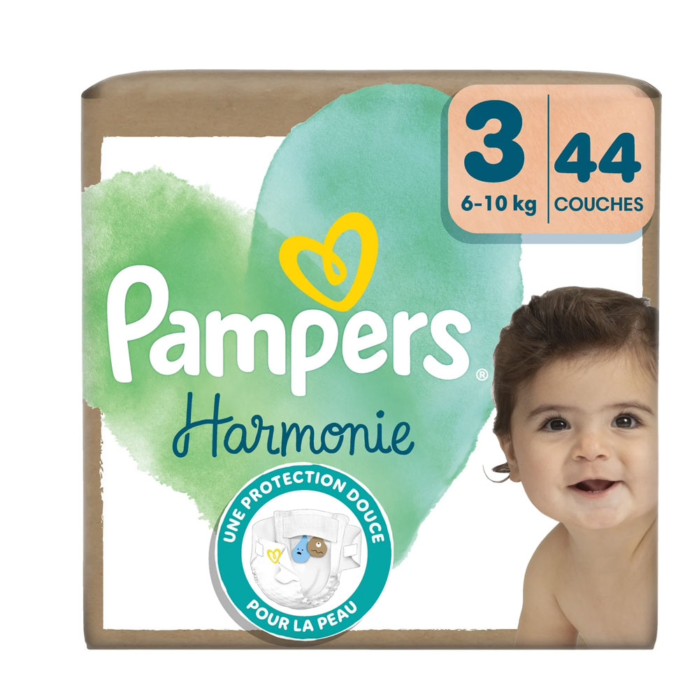 Couches Taille 3 x46 Harmonie 6 à 10kg Pampers