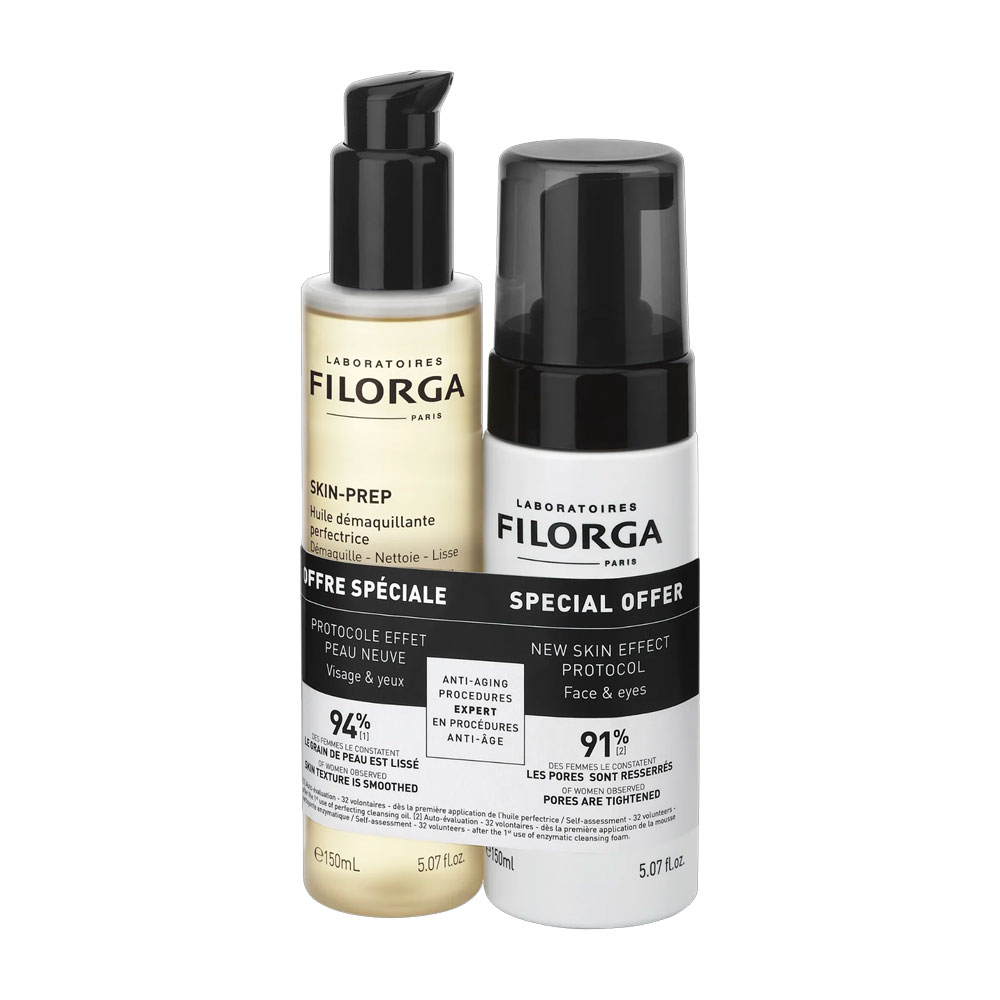 Filorga Skin-Prep Duo Huile Démaquillante + Mousse Démaquillante 2x150