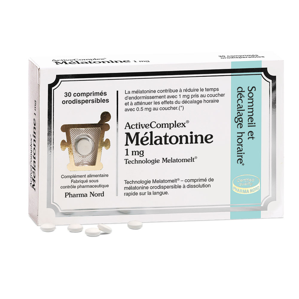 Pharma Nord ActiveComplex Mélatonine Sommeil et décalage horaire 30 compimés