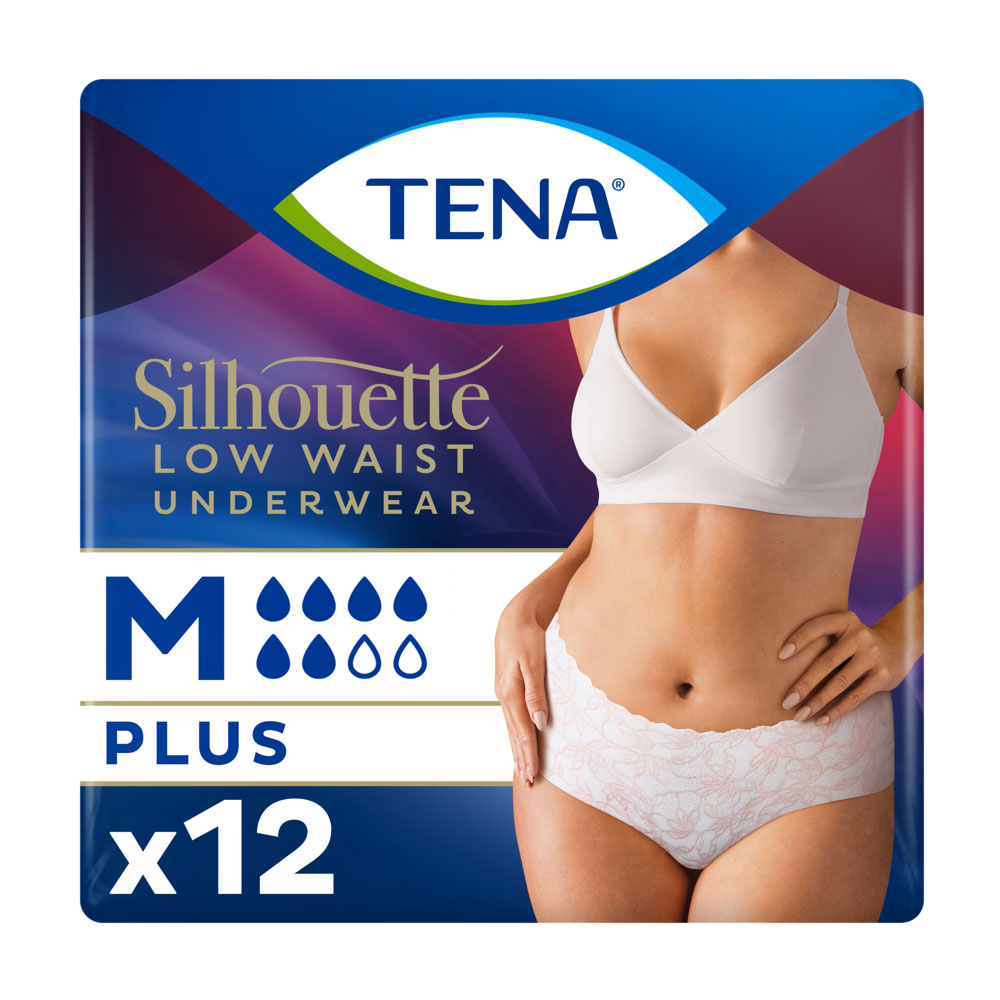 Tena Silhouette Protection Urinaire Sous-vêtement Femme Taille Basse Plus Blanc