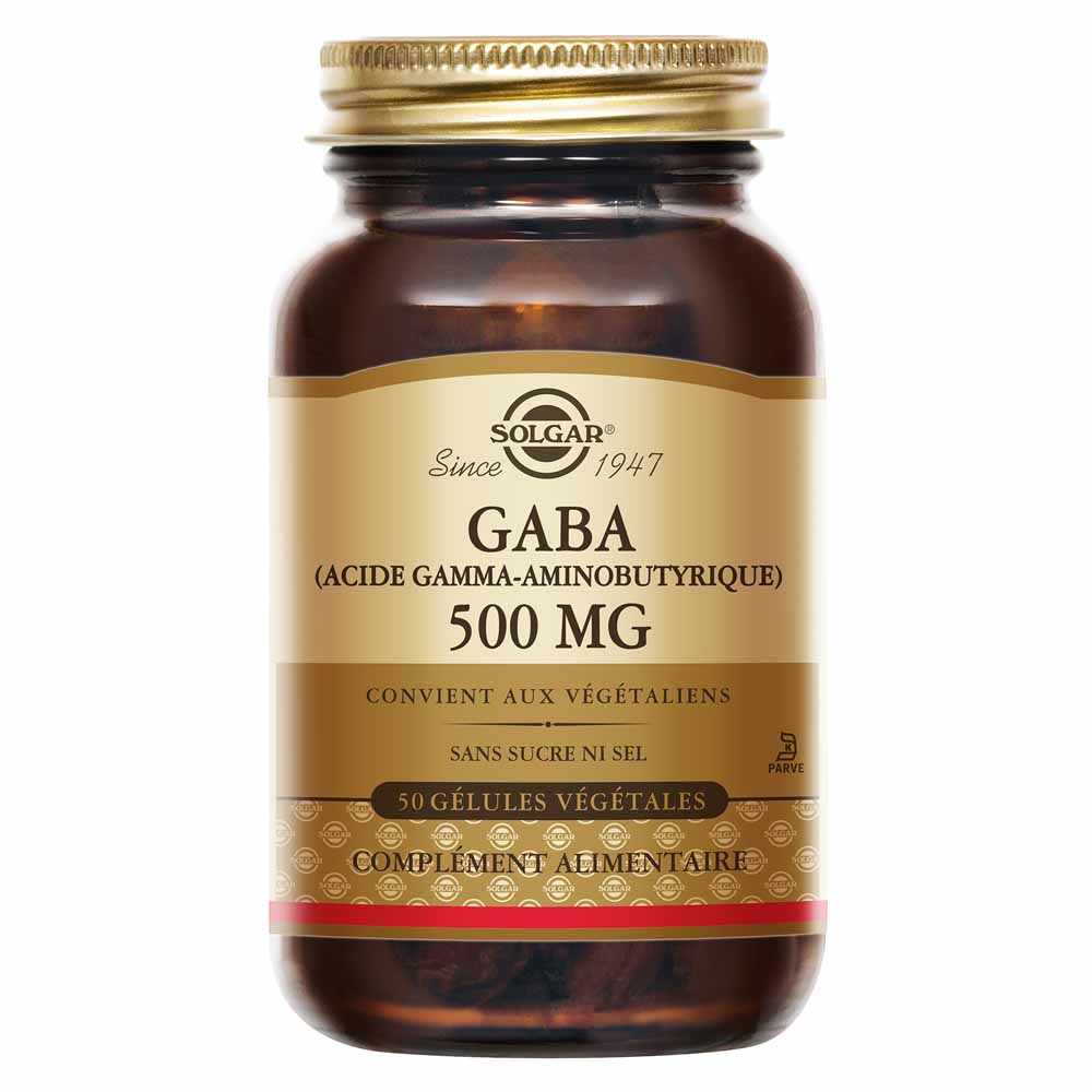 Solgar GABA 500 mg Sommeil Relaxation 50 gélules végétales