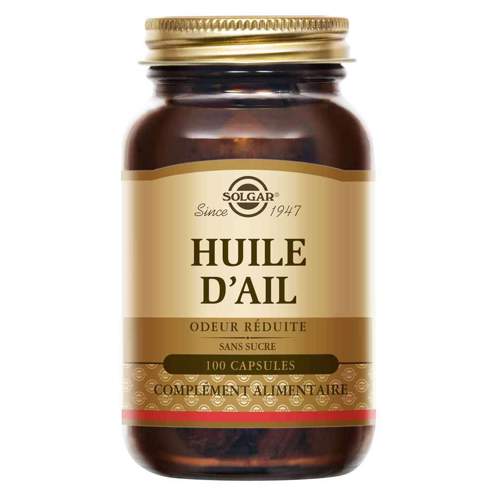 Solgar Huile d'Ail Cardiovasculaire Défenses immunitaire 100 softgels