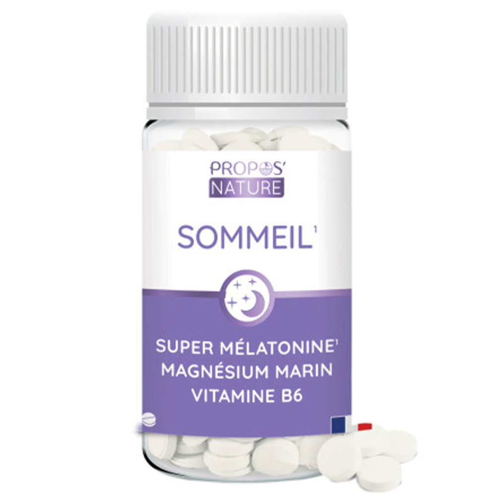 Propos'Nature Super Mélatonine + Magnésium Marin + Vitamine B6 60 comprimés