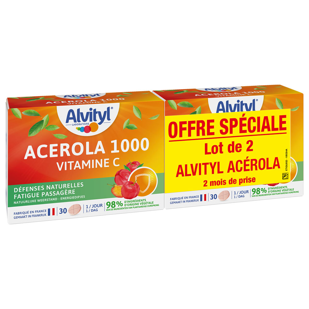Alvityl Acerola 1000 Vitamine C 2x30 comprimés