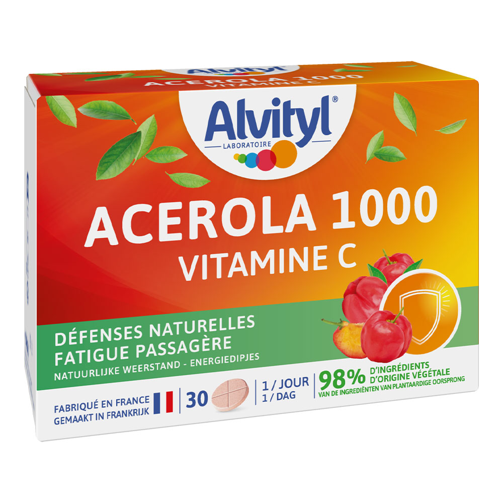 Alvityl Acerola 1000 Vitamine C Immunité 30 Comprimés A Croquer