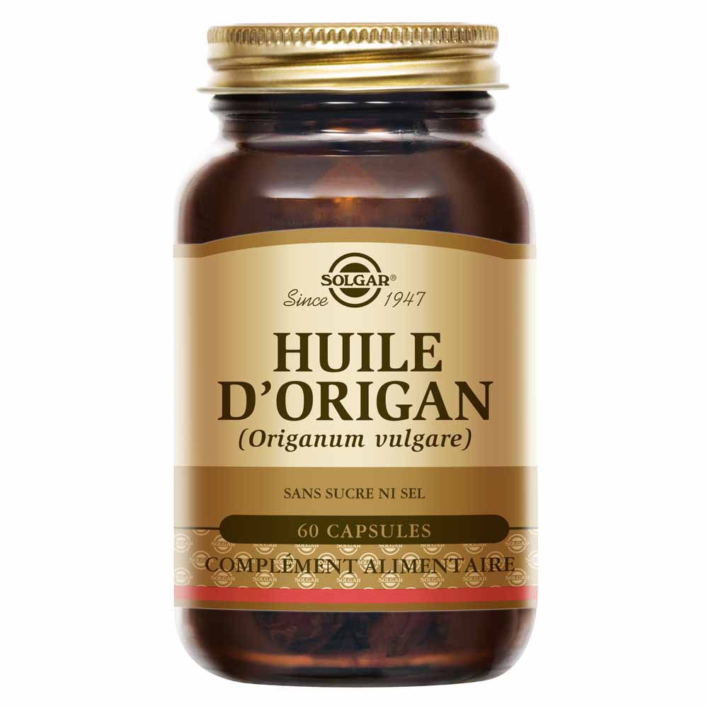 Solgar Huile d'Origan Défenses Immunitaires Digestion 60 softgels