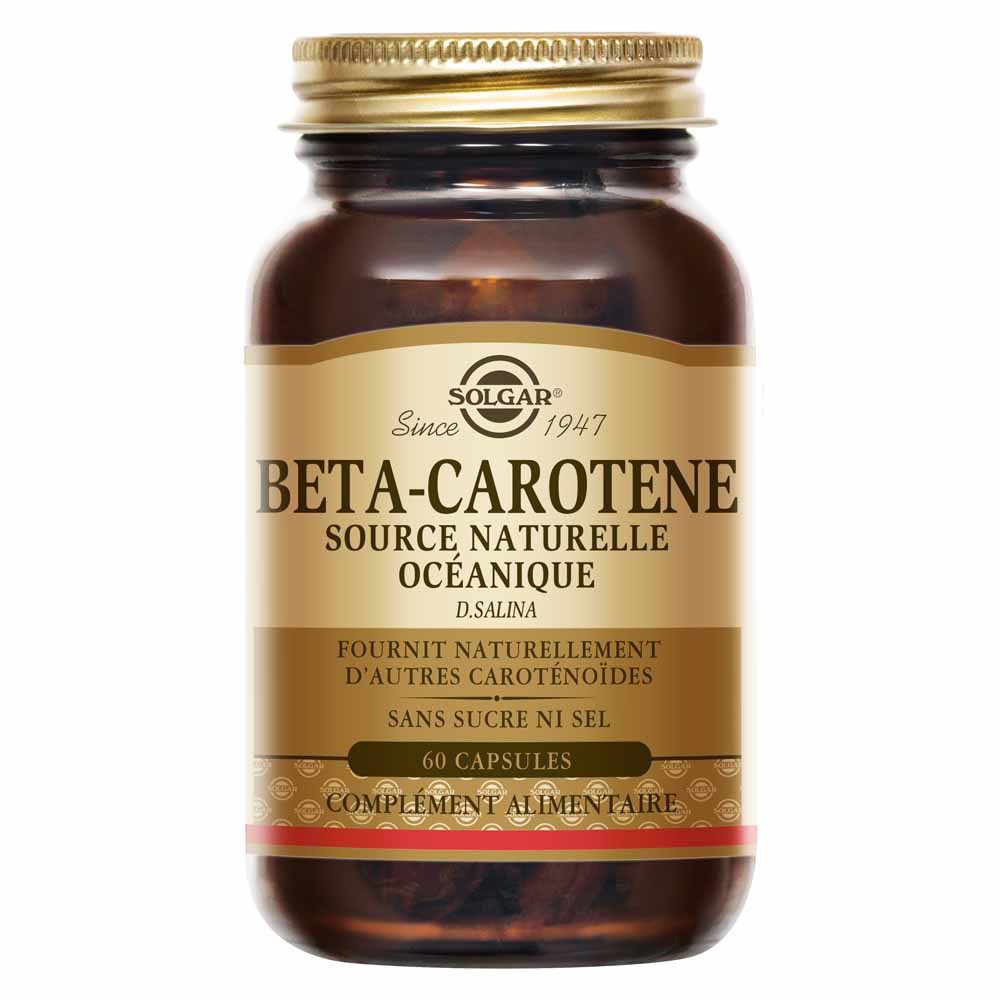 Solgar Bêta-Carotène 7mg Solaire Préparation au soleil Beauté 60 capsules