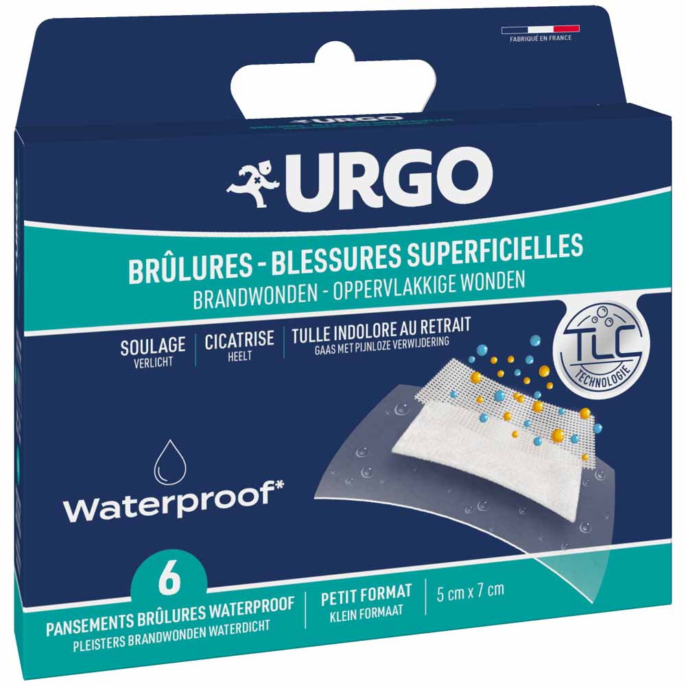 Urgo Pansements Brulures Waterproof x6