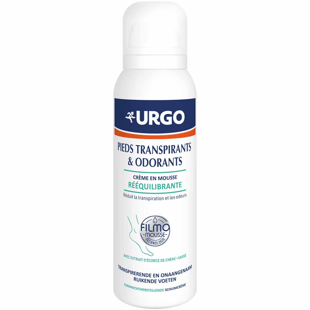 Urgo Crème en Mousse Rééquilibrante Pieds Transpirants et Odorants 125ml