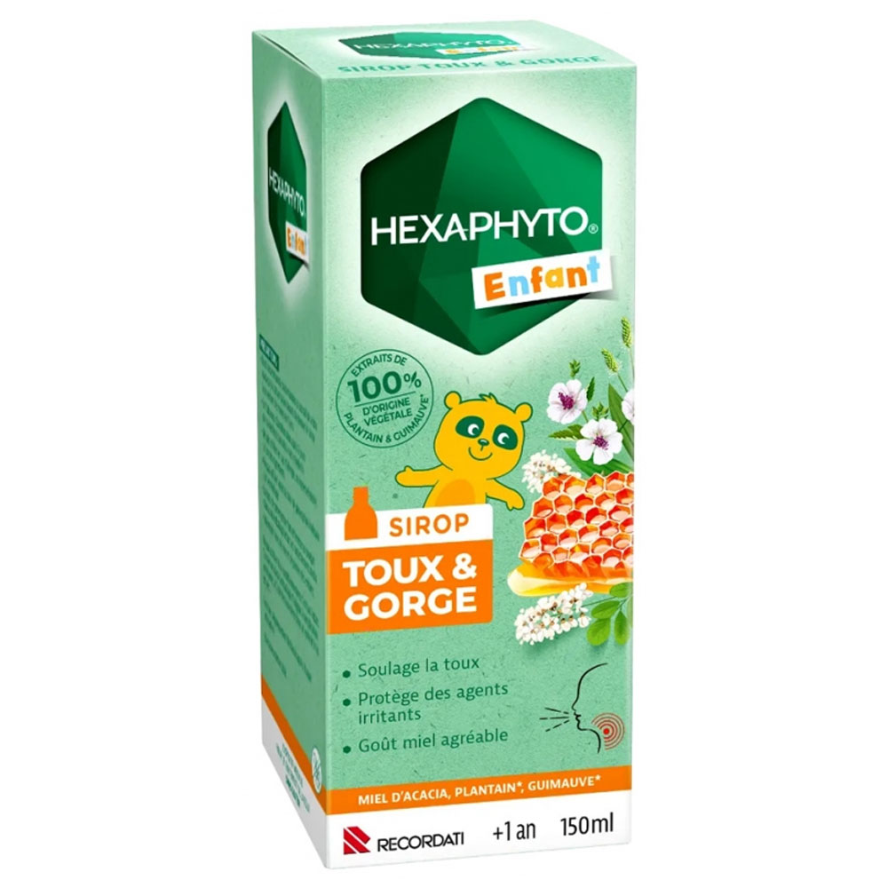 Hexaphyto Sirop Toux & Gorge Dès 1 An Goût Miel 150ml