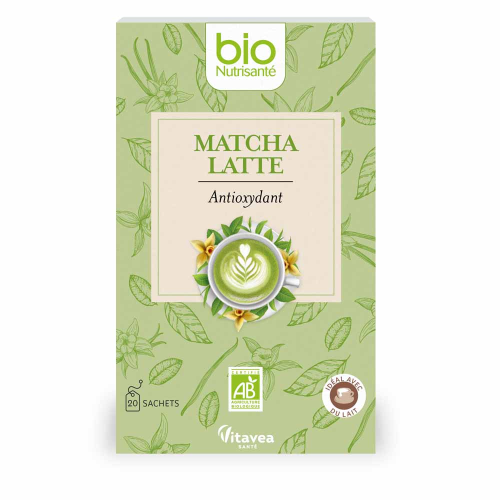 Vitavea Santé BioNutrisanté Matcha Latte BIO Thé Vert Vanille 20 sachets