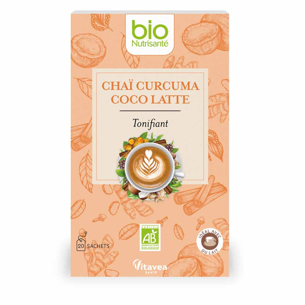 Vitavea Santé BioNutrisanté Chai Curcuma Coco Latte BIO 20 sachets