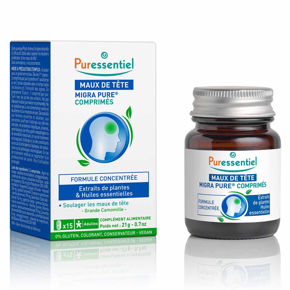 Puressentiel Migrapure Maux de Tête 15 Comprimés
