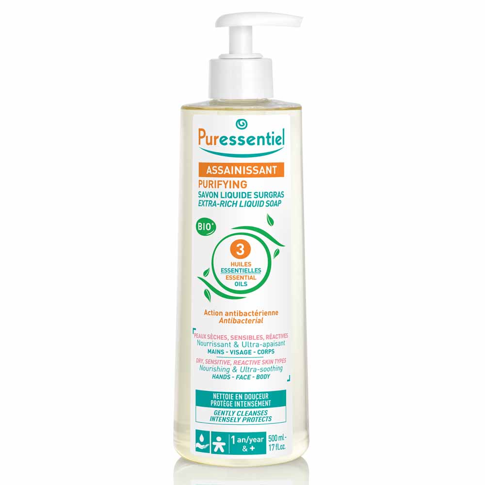 Puressentiel Assainissant Savon Surgras aux 3 Huiles Essentielles BIO 500ml Assainissant Puressentiel 500ml