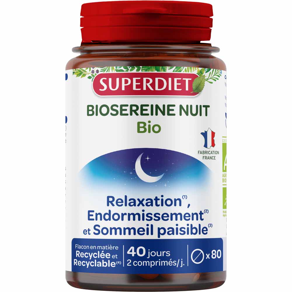 Superdiet Biosereine Nuit Bio 80 Comprimes