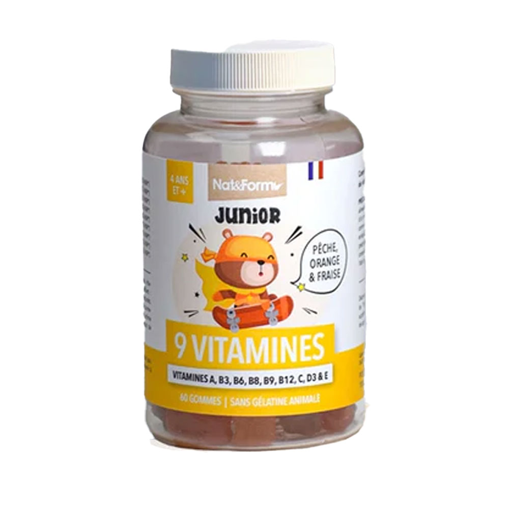 Nat&Form Junior 9 Vitamines 60 Gommes