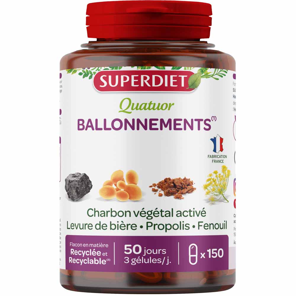 QUATUOR FENOUIL BALLONNEMENTS 150 GELULES SUPERDIET