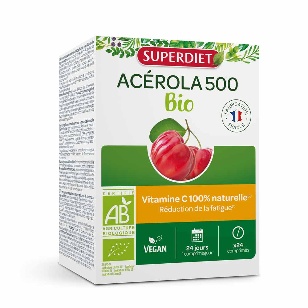 Superdiet Acérola 500 Bio 24 comprimés