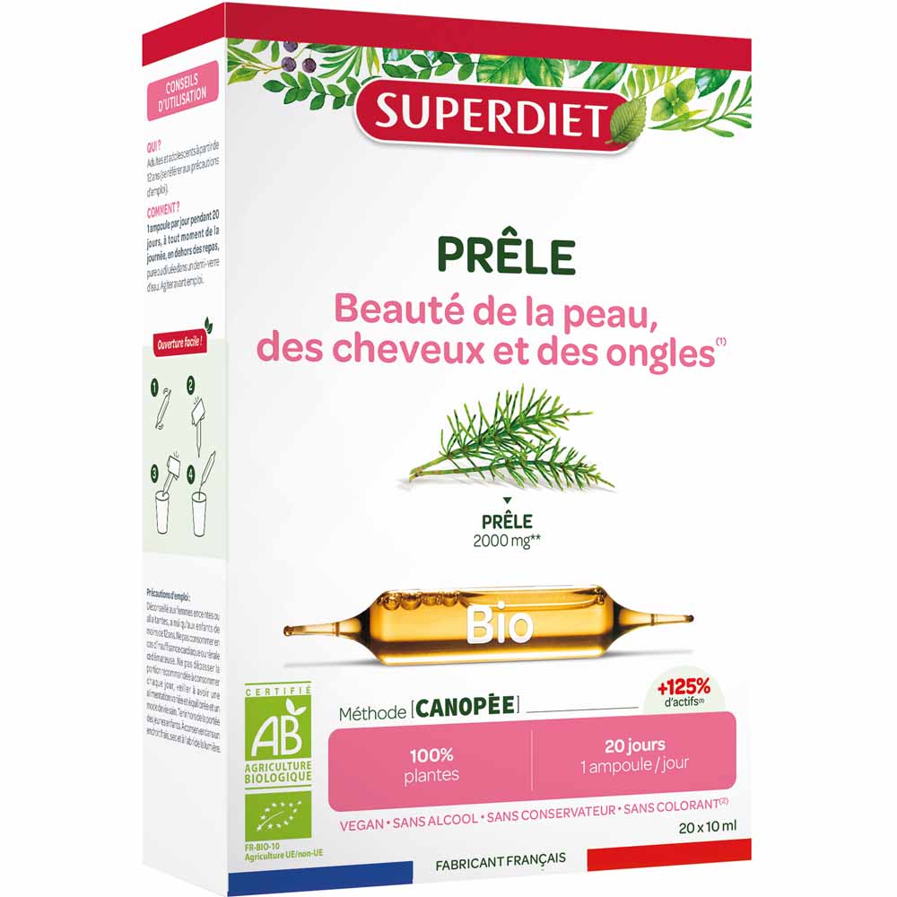 Superdiet Prele Remineralisation Bio 20 Ampoules