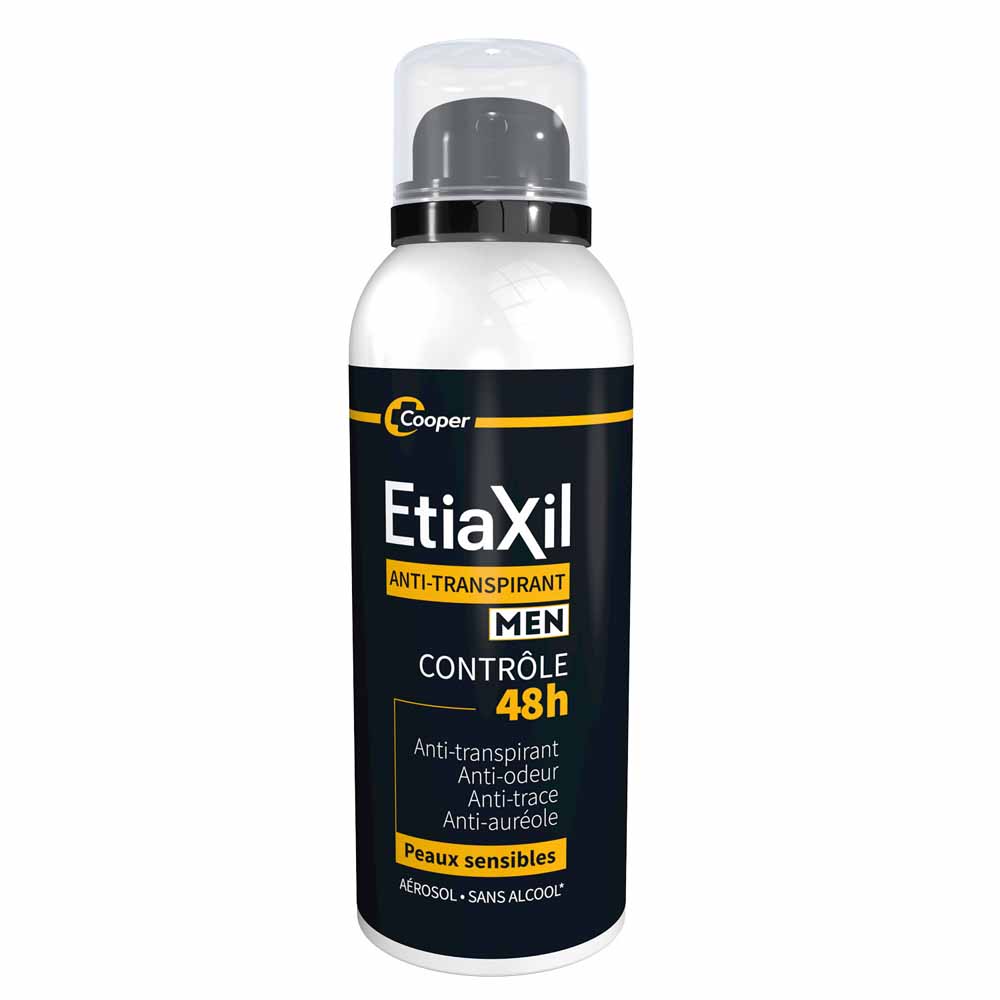 Etiaxil Anti-Transpirant Déodorant Aérosol Men Contrôle 48h Peaux sensibles 150ml