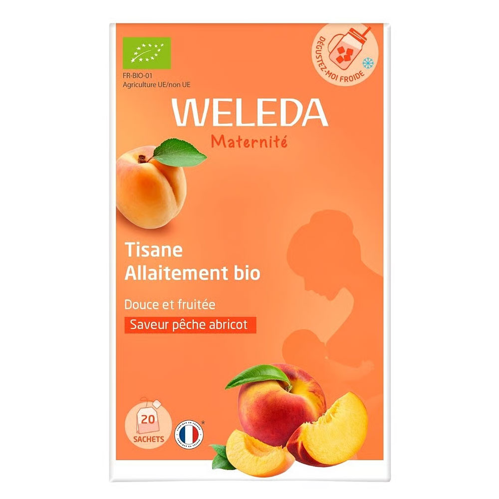 Weleda Tisane Allaitement Bio Pêche Abricot 20 sachets