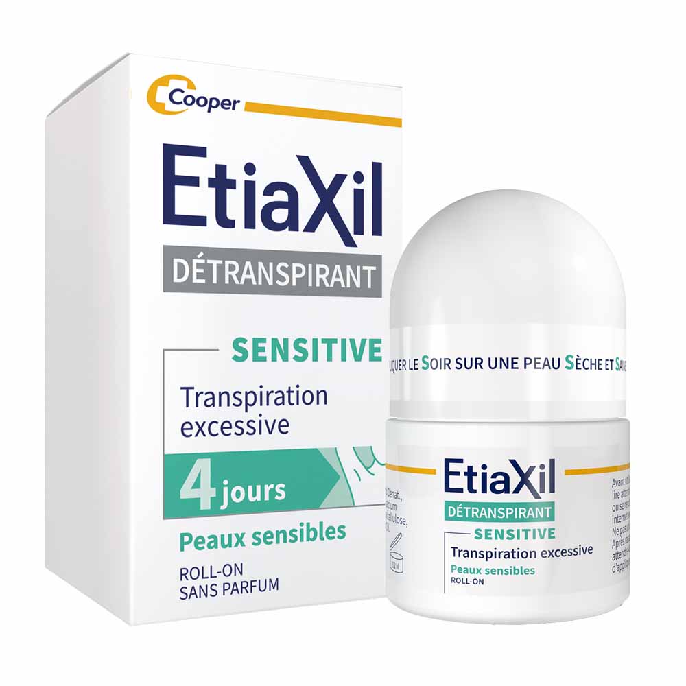 Etiaxil Detranspirant Déodorant Roll-On Sensitive 4 Jours Peaux Sensibles 15ml