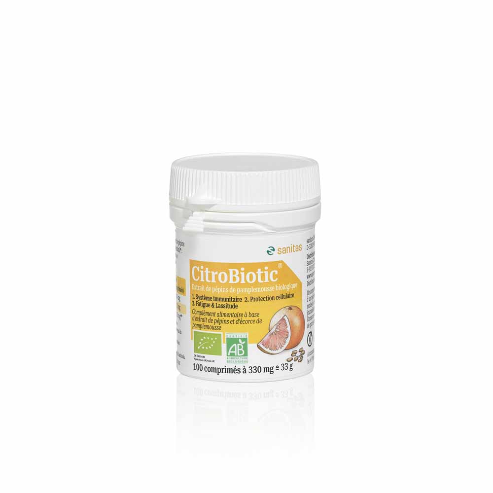 Extrait De Pepins De Pamplemousse + Vitamine C 100 Comprimes Citrobiotic