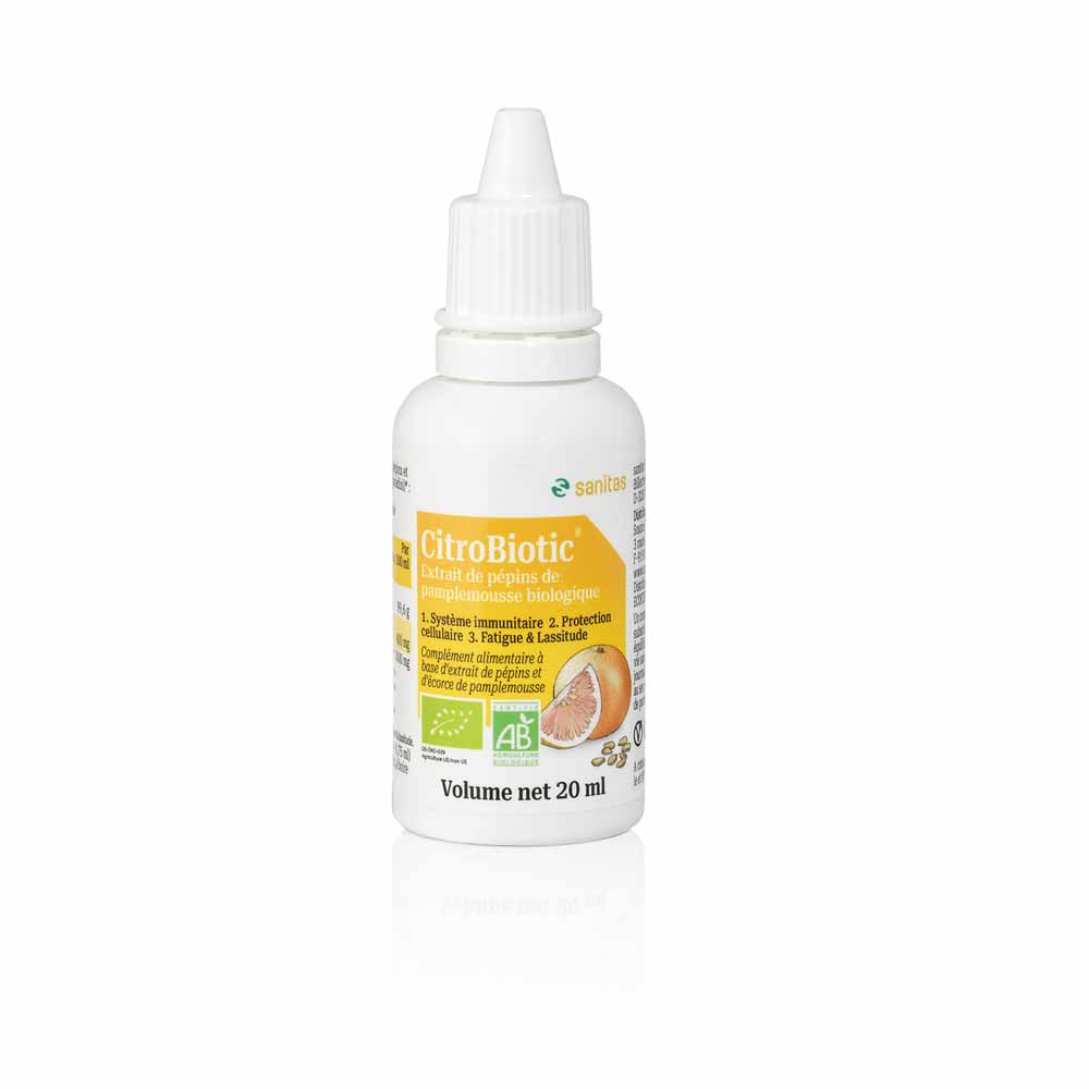 Extrait De Pepins De Pamplemousse Avec Vitamine C Bio 20ml Citrobiotic