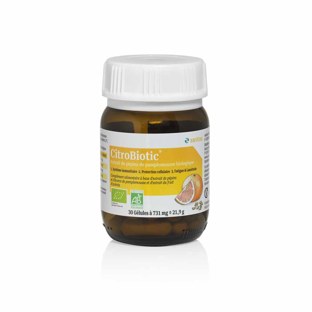 Extrait De Pepins De Pamplemousse + Acerola Bio 30 Gelules Citrobiotic