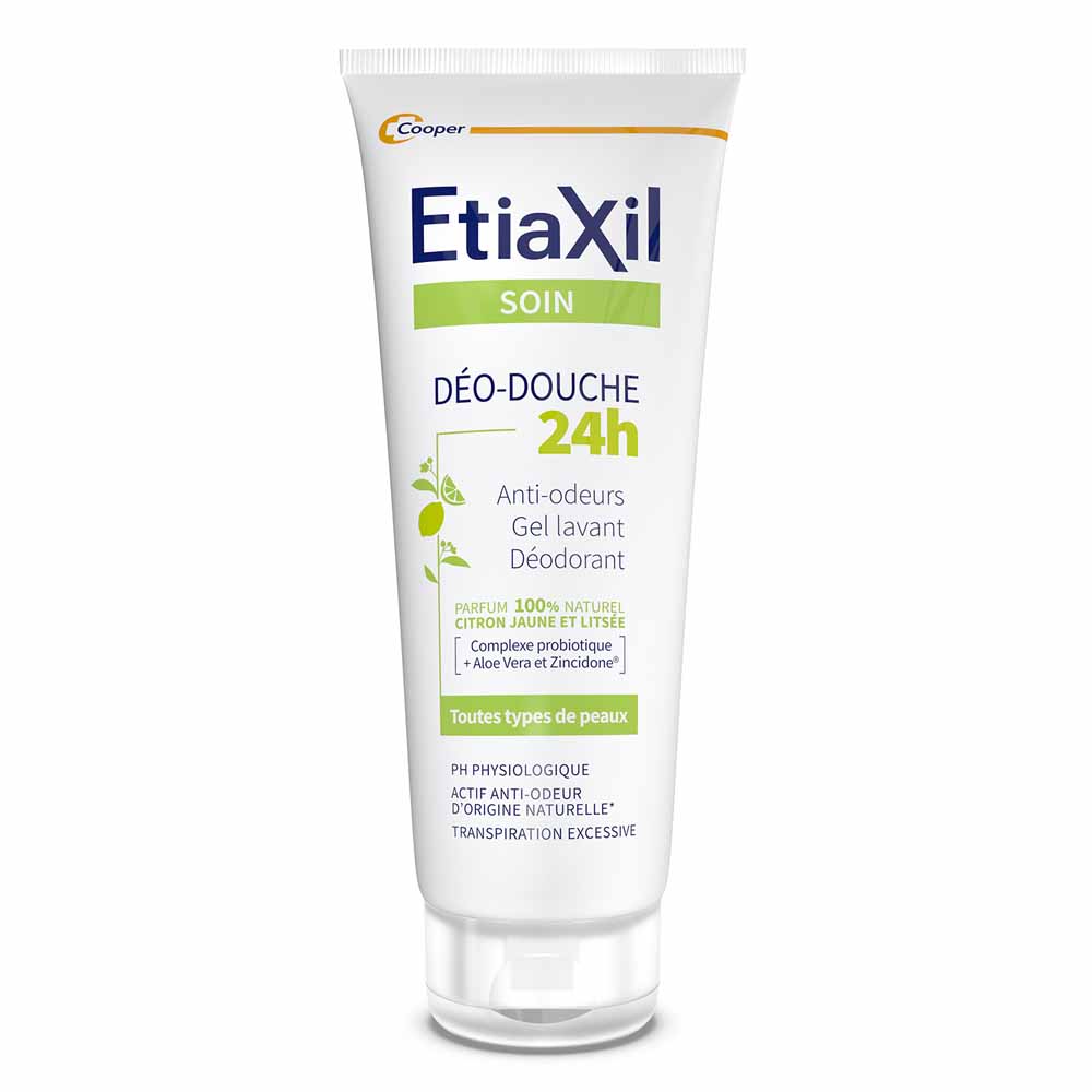 Etiaxil Soin douche Déo-douche 24h Fraîcheur Citron Jaune et Litsée Peaux Sensibles 200ml
