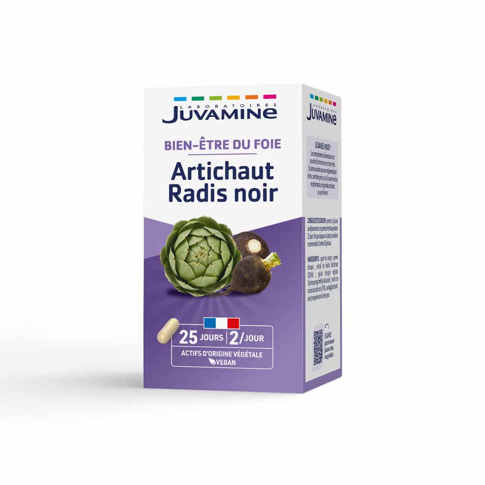 Juvamine Bien Etre du Foie Artichaut Radis Noir 50 Gélules
