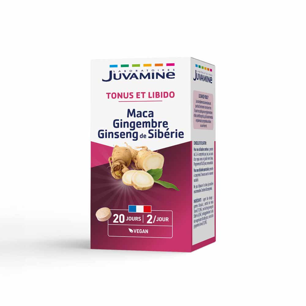 Juvamine Maca Ginseng Gingembre Tonifiant Sexuel 40 Comprimés