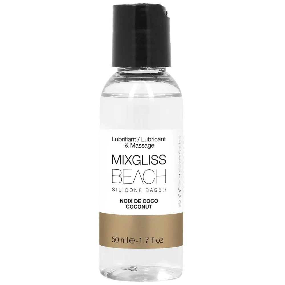 Mixgliss Beach Lubrifiant Et Massage A Base De Silicone Gout Noix de Coco 50ml