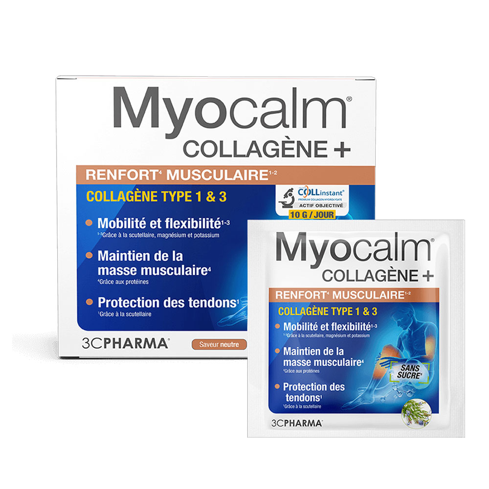 3C Pharma Myocalm Collagène+ Renfort musculaire 30 sachets