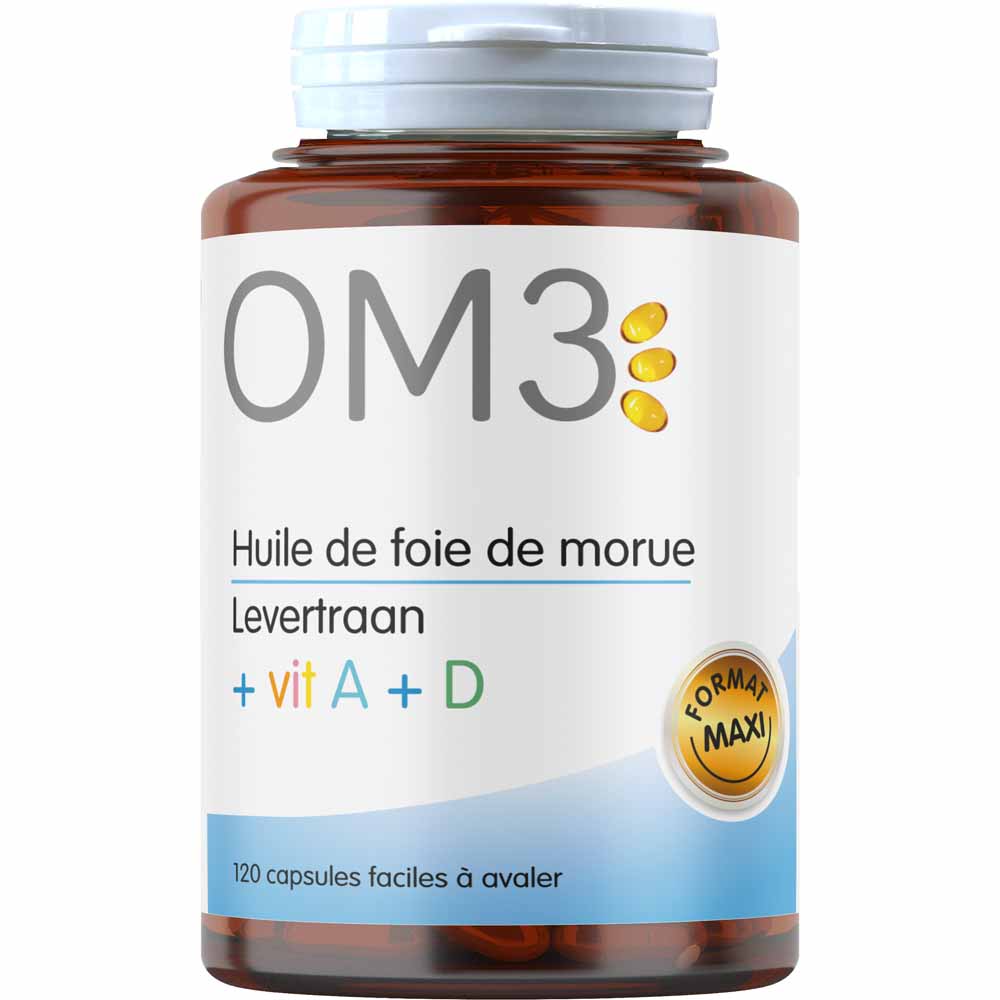 Huile De Foie De Morue 120 Capsules Vit A+d OM3