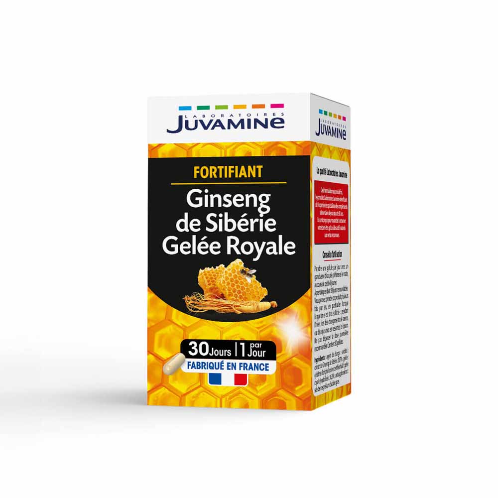 Juvamine Ginseng De Siberie Gelee Royale Fortifiant x30 Gélules